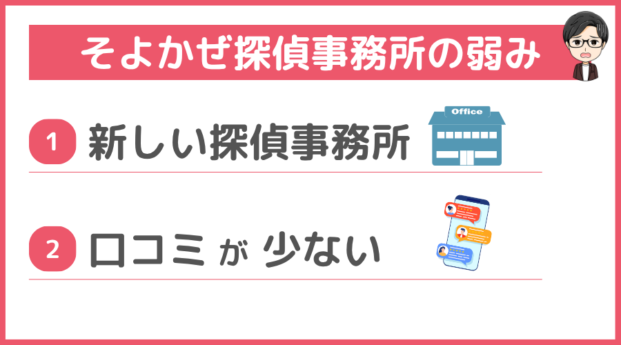 そよかぜ探偵事務所の弱み