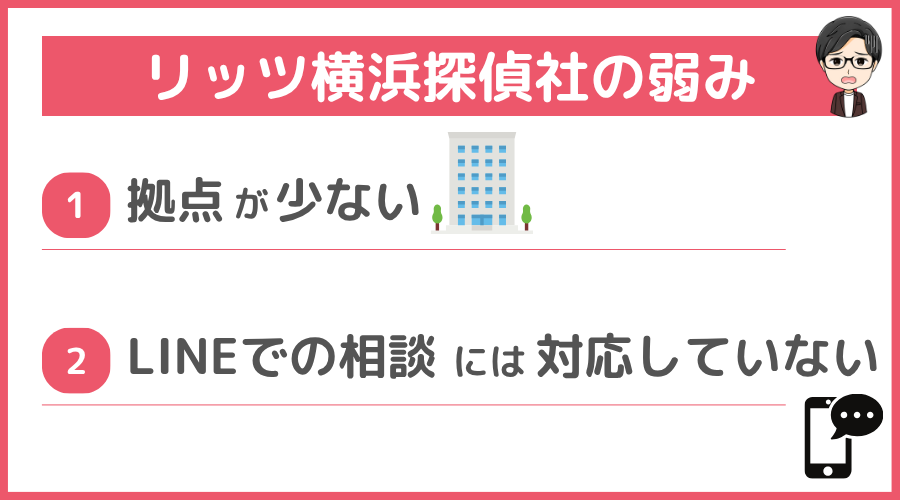 リッツ横浜探偵社の弱み