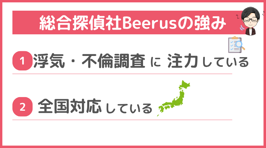 総合探偵社Beerusの強み