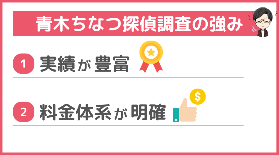 青木ちなつ探偵調査の強み