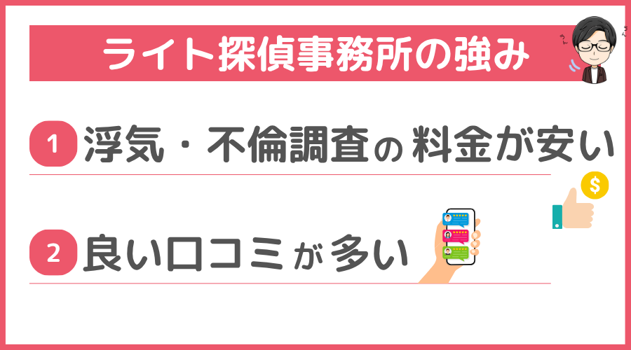 ライト探偵事務所の強み