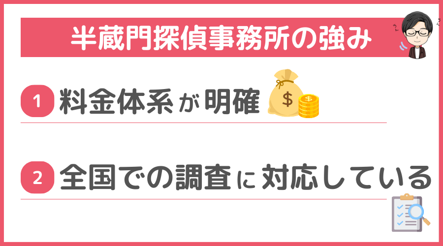 半蔵門探偵事務所の強み