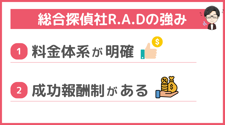 総合探偵社R.A.Dの強み