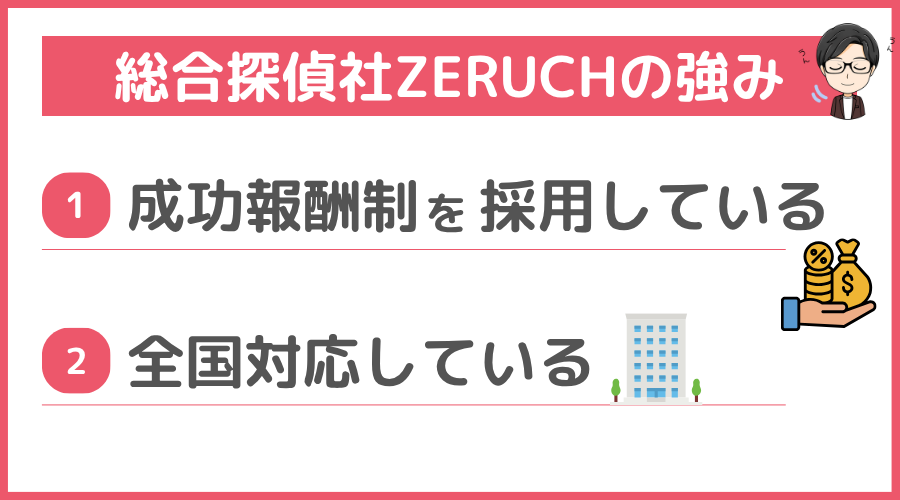 総合探偵社ZERUCHの強み