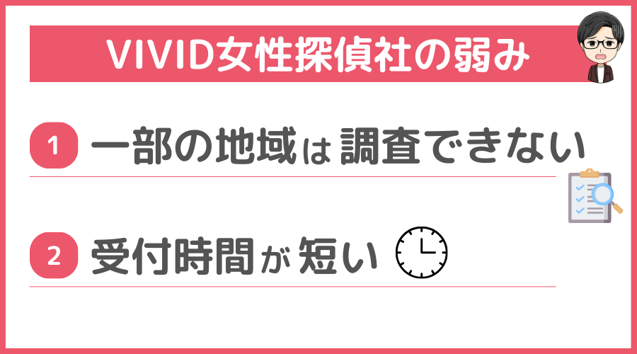 VIVID女性探偵社の弱み