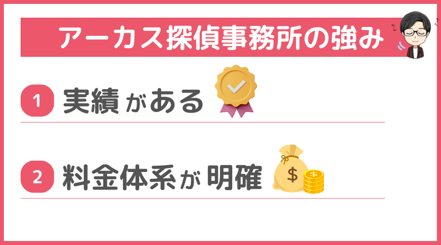 アーカス探偵事務所の強み