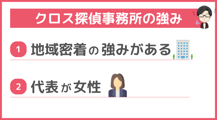 クロス探偵事務所の強み