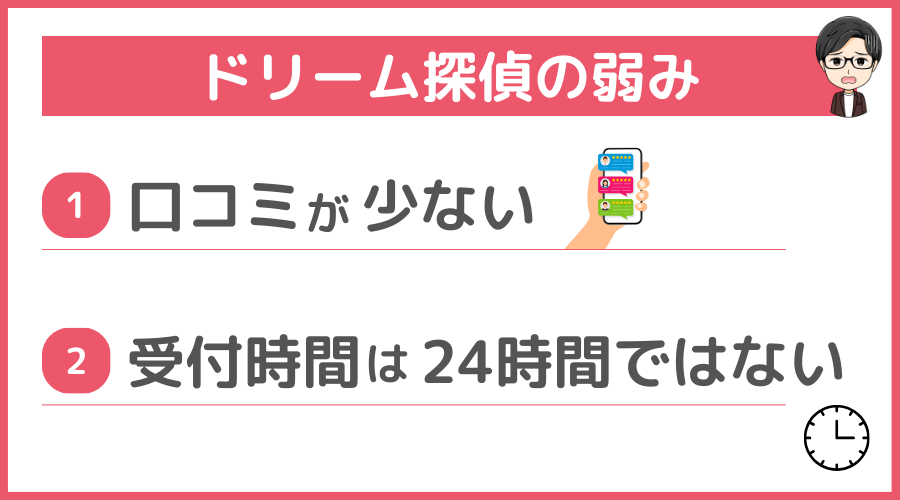 ドリーム探偵の弱み