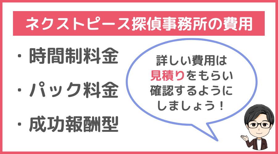 ネクストピース探偵事務所の料金
