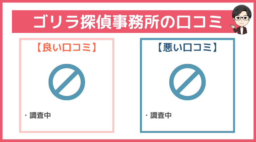 ゴリラ探偵事務所の口コミ